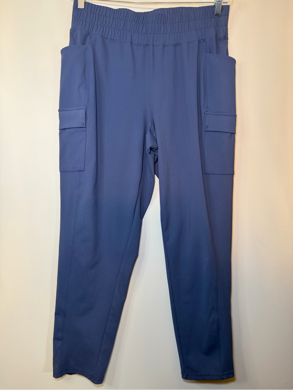 Avalanche Navy Blue Track Pants with Red Logo Tag